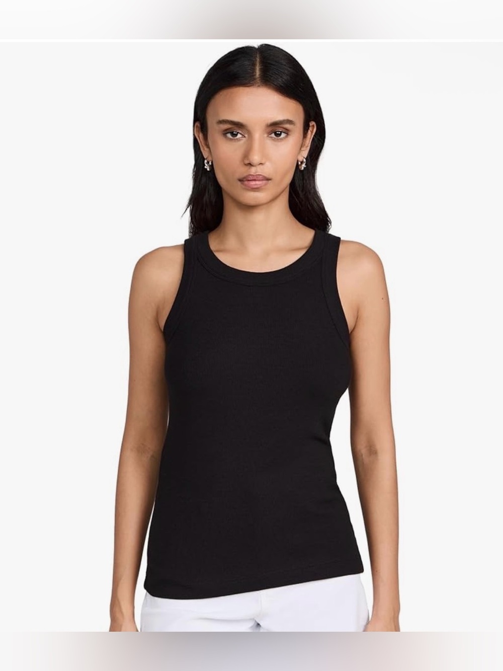 Velvet by Graham & Spencer Black Ribbed Tank Top